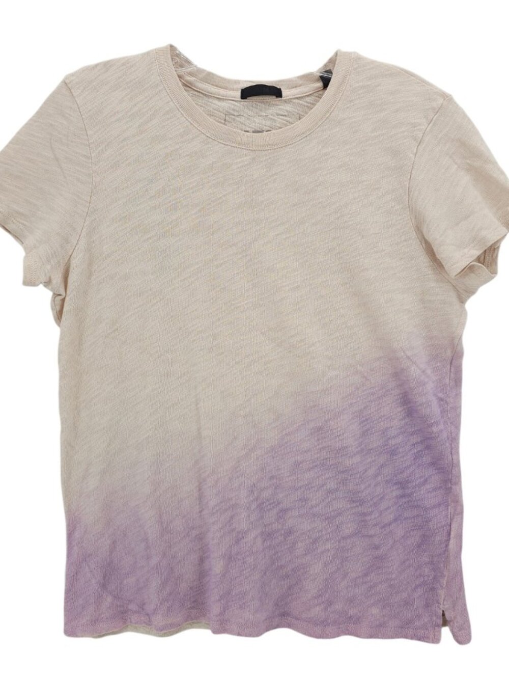 ATM Anthony Thomas Melillo Slub Jersey choolboy Tee Ombre Beige Purple MEDIUM
